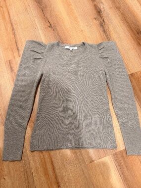 JOE'S JEAN'S Womens Gray Long Puff Ribbed Top-XS